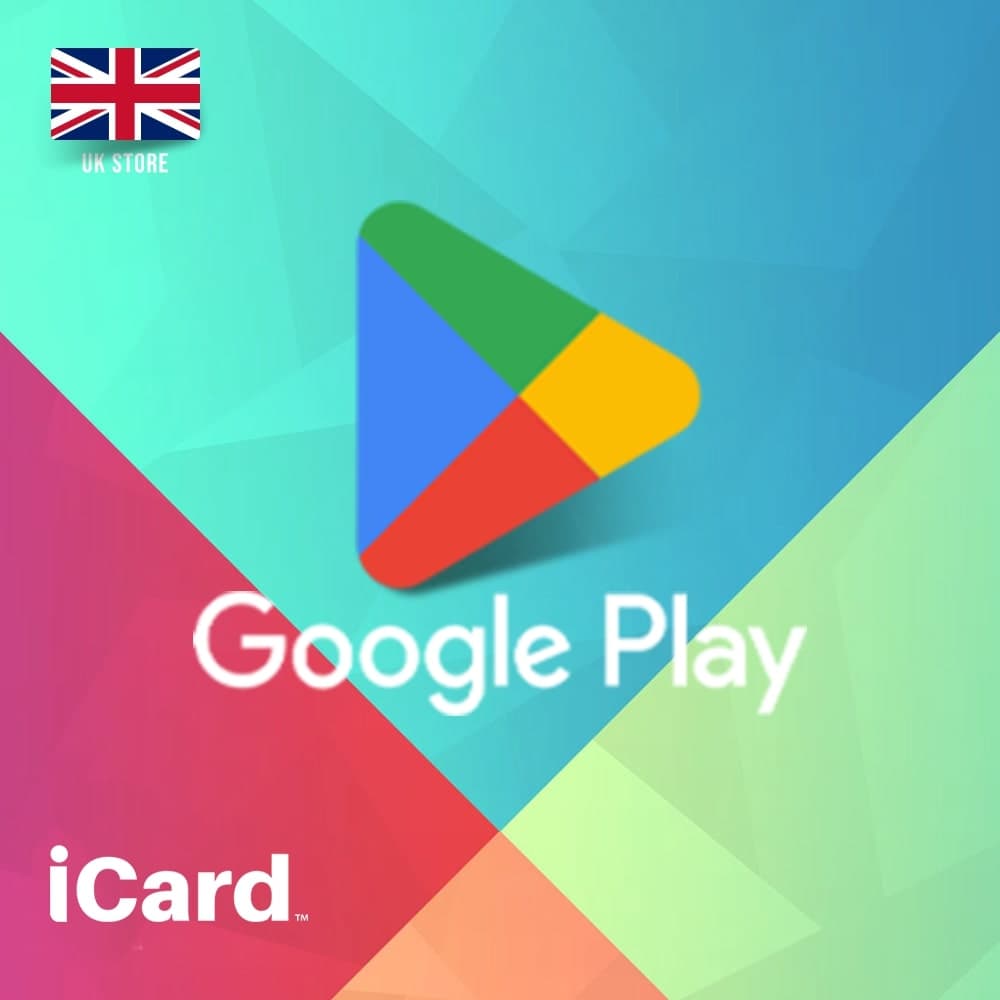 بطاقات جوجل بلاي البريطاني من iCard – شحن فوري بدون بطاقة بنكية