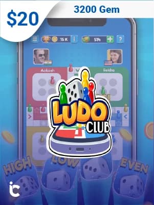 لودو كلوب 20 دولار - 3200 ألماسة