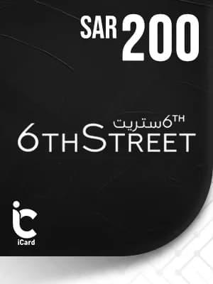 ستريت 6 بطاقة هدايا 200 ريال 